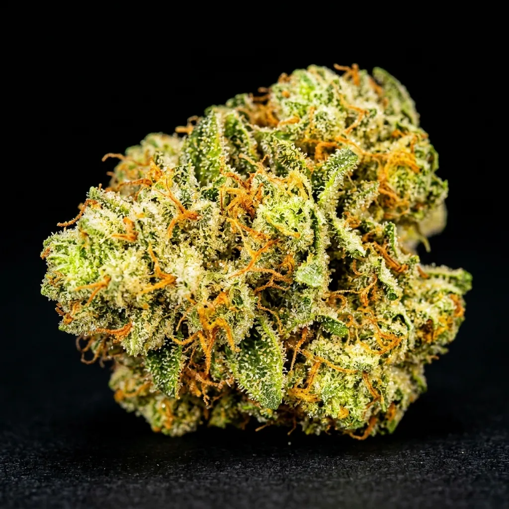 Ботанічна макроілюстрація суцвіття культивару Jack Herer (Джек Херер) — морфологія чашечок та трихом